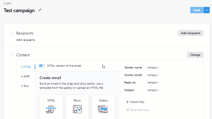 How to select a template
