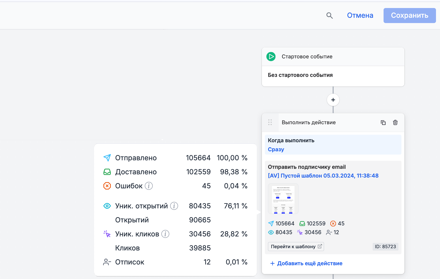 Statistics in script block