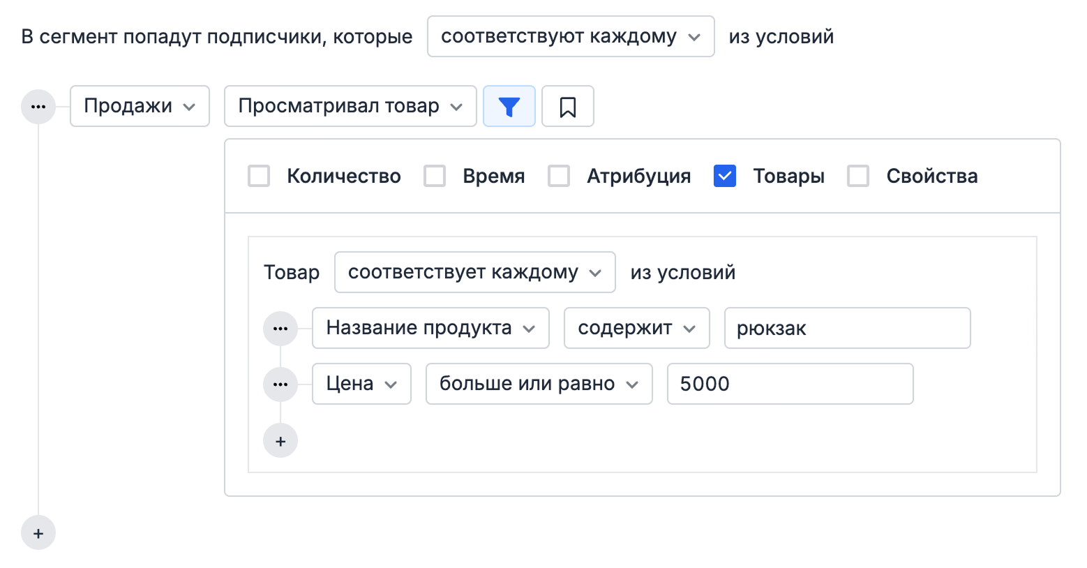 Product name and price