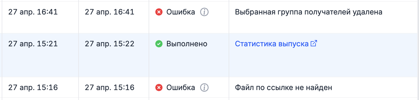 Queue errors